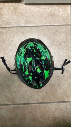 Kids Bike Helmet Green Digital Camo