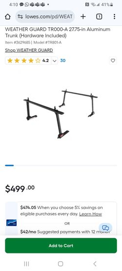 weatherguard aluminum truck rack