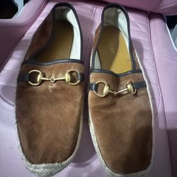 Authentic Gucci Loafers Soft Rope Horsebit Par Size 10 