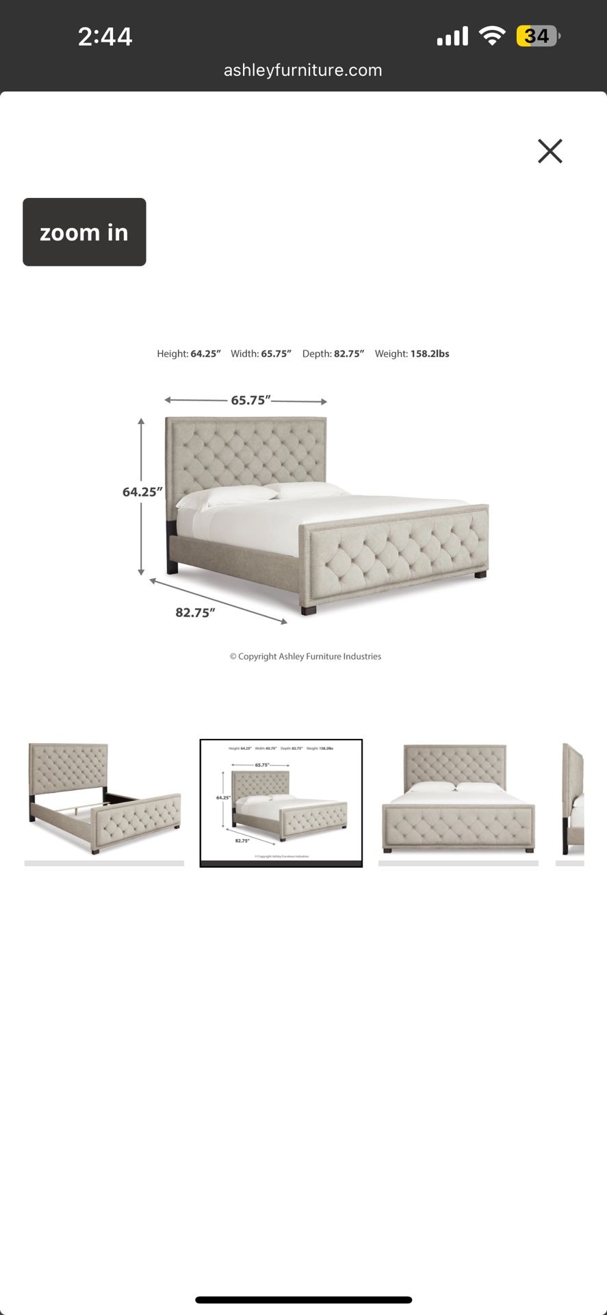 Cal king Bed frame