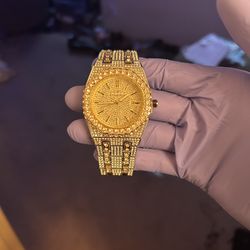 44MM BUST DOWN MOISSANITE WATCH | 14K  GOLD