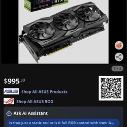 ASUS ROG Strix GeForce RTX Support Graphics Card