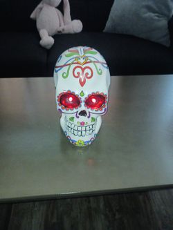 Dia De Los Muertos Skull With Light Up Eyes