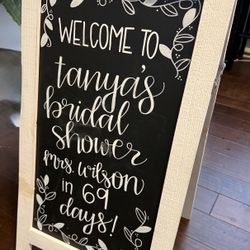 Wedding Special Occasion Chalkboard 