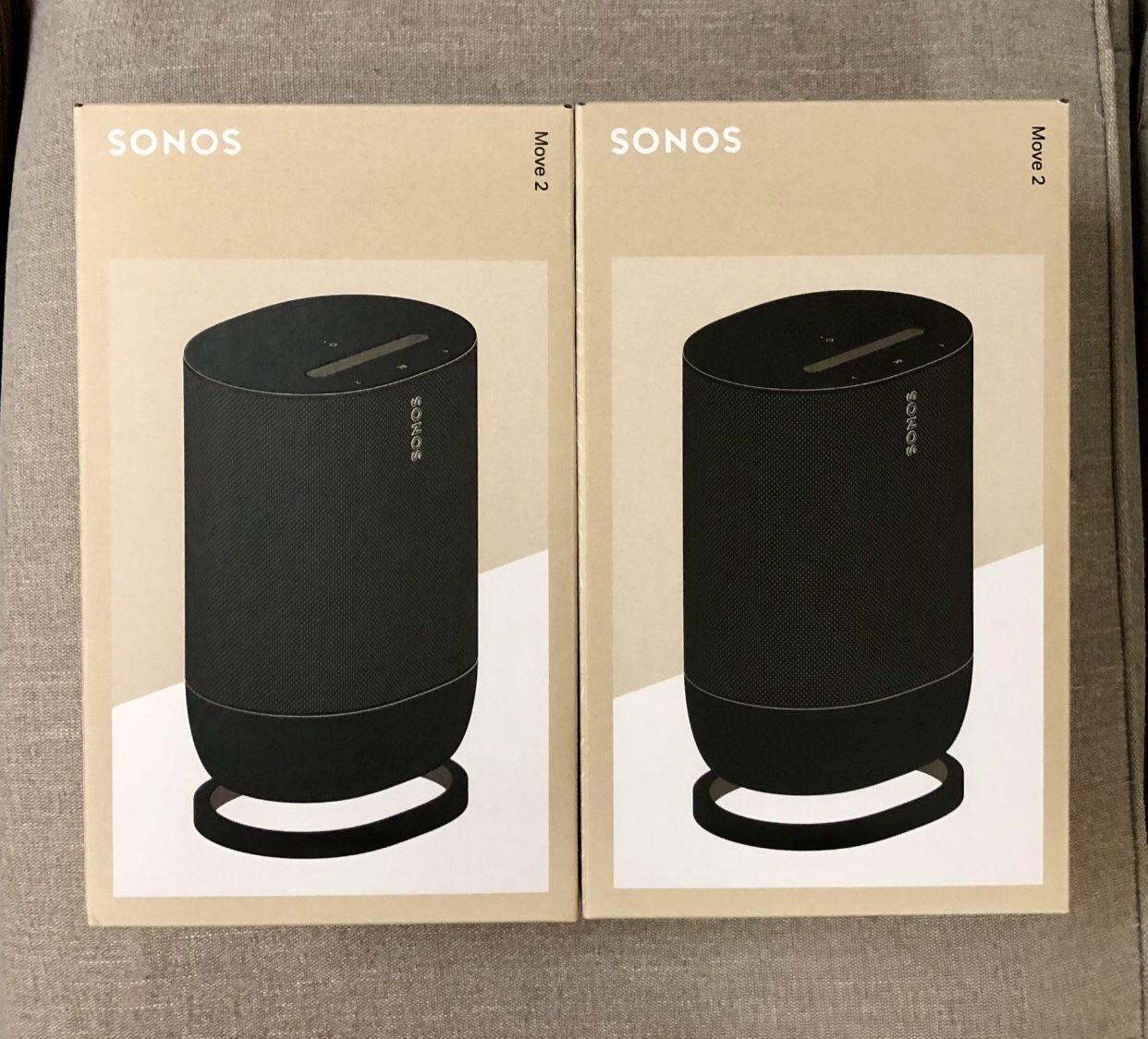 Sonos Move 2 (Black) Sold As A Pair. Brand New Sealed. Includes Warranty.