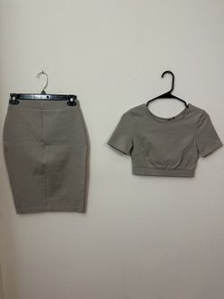 Pencil Skirt Crop Top Set
