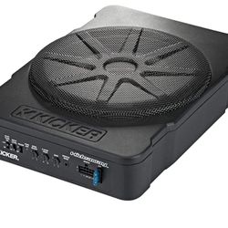 Kicker 51HS10 Hideaway Compact Powered Subwoofer, 10-Inch