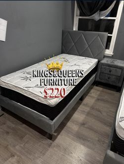 New Twin Bed Frame With Mattress