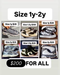 Jordan’s Nikes asics vans Travis Scott 1y 1.5y 2y