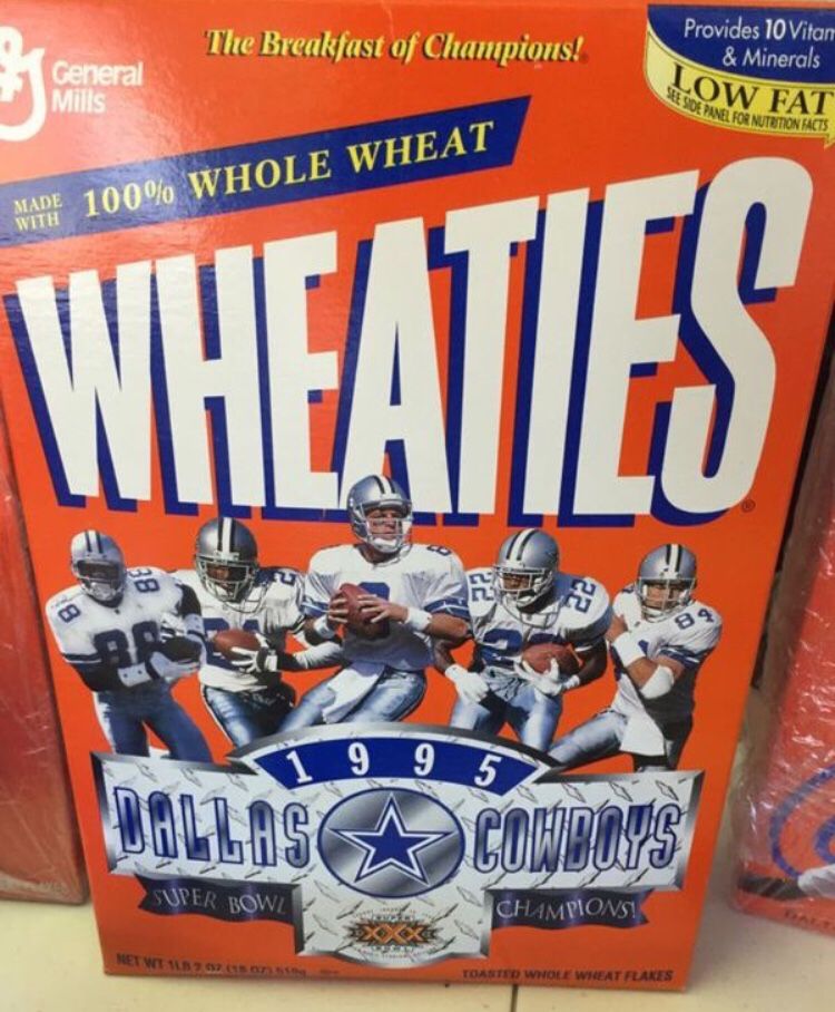 1995 Dallas Cowboys Super Bowl Wheaties box