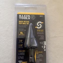 Brand New Klein Tool Step  Bit 1/4 Hex Never Used 