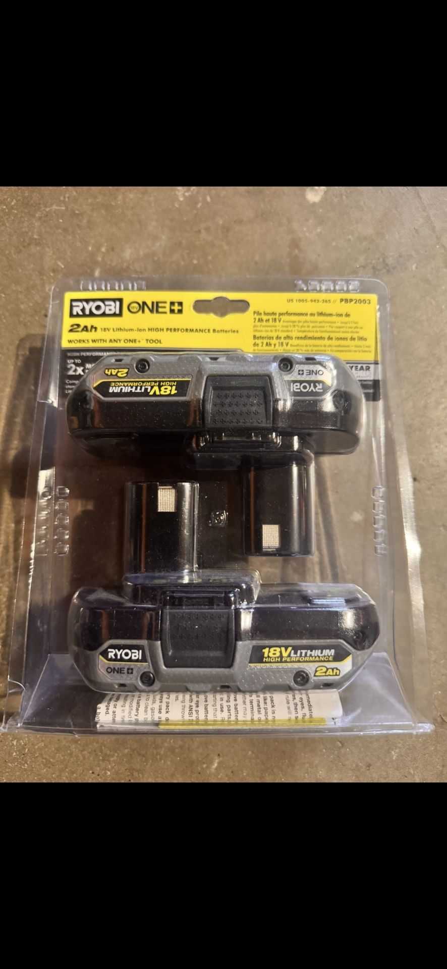 Ryobi 2 Amp 2 Pack