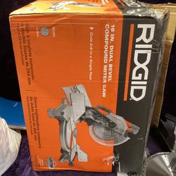 🧰🛠RIDGID 15 Amp 10” Corded Dual Bevel Miter Saw w/LED Cut Line Indicator-USED/NO CLAMP!-$100!🧰🛠