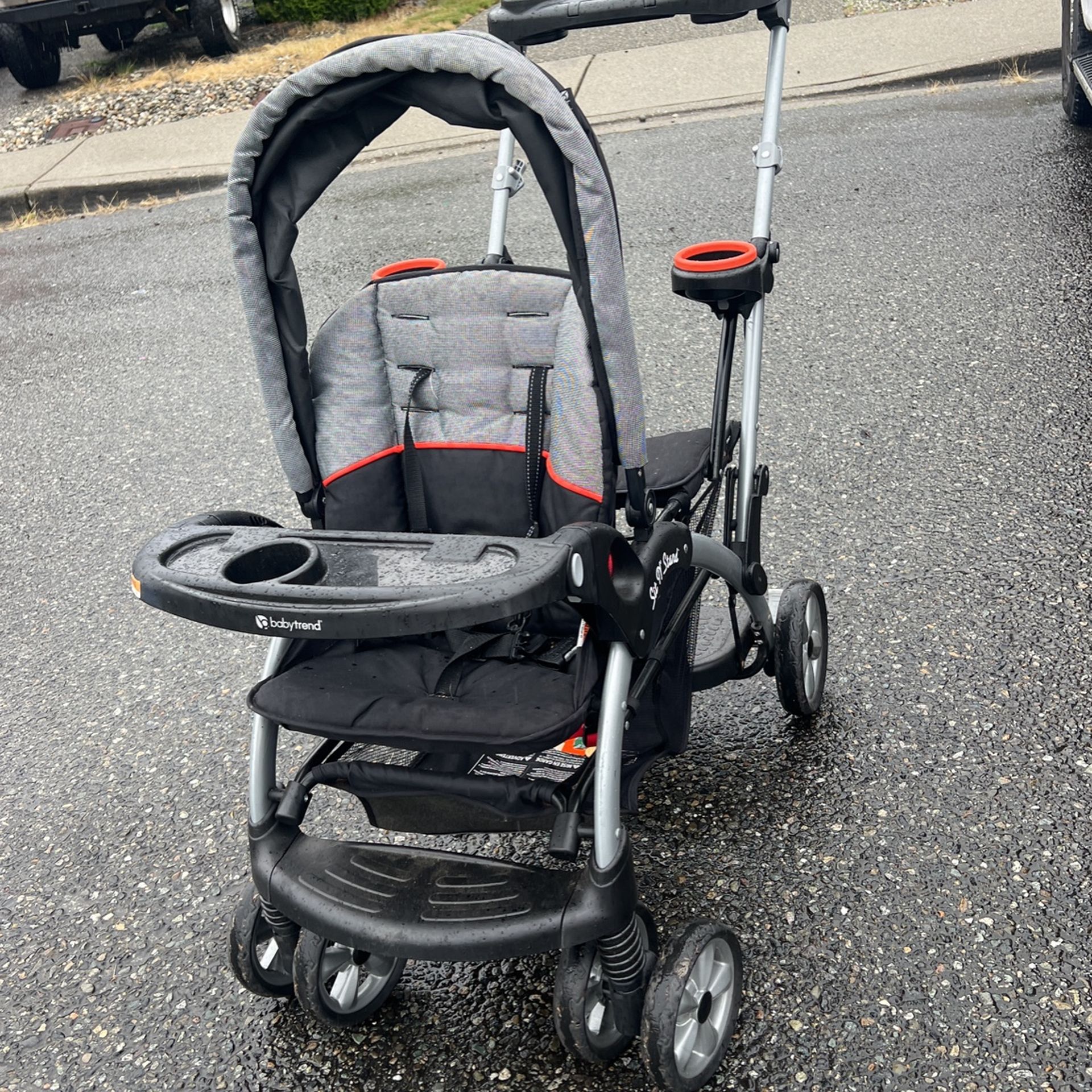 Collapsing Baby Tren Stroller For 2 Kids