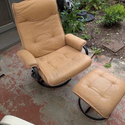 Swivel Armchair With Matching Foot Rest