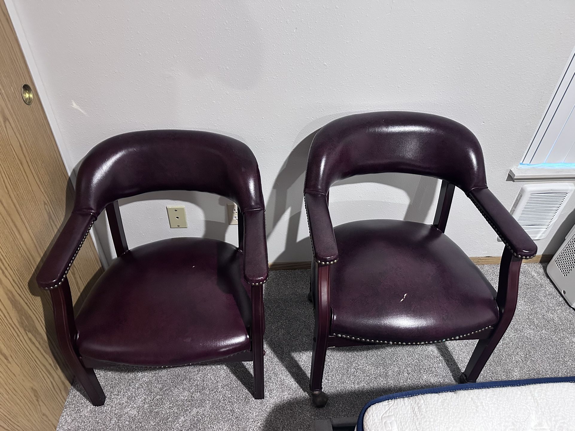 Leather chairs 