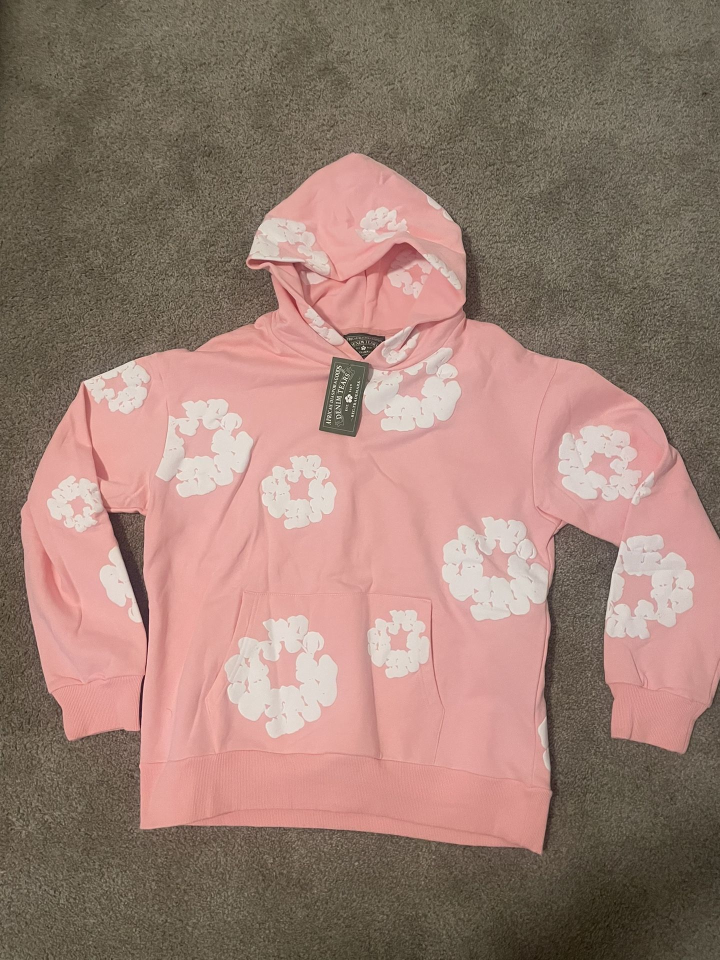 Denim Tears Hoodie (pink) Medium