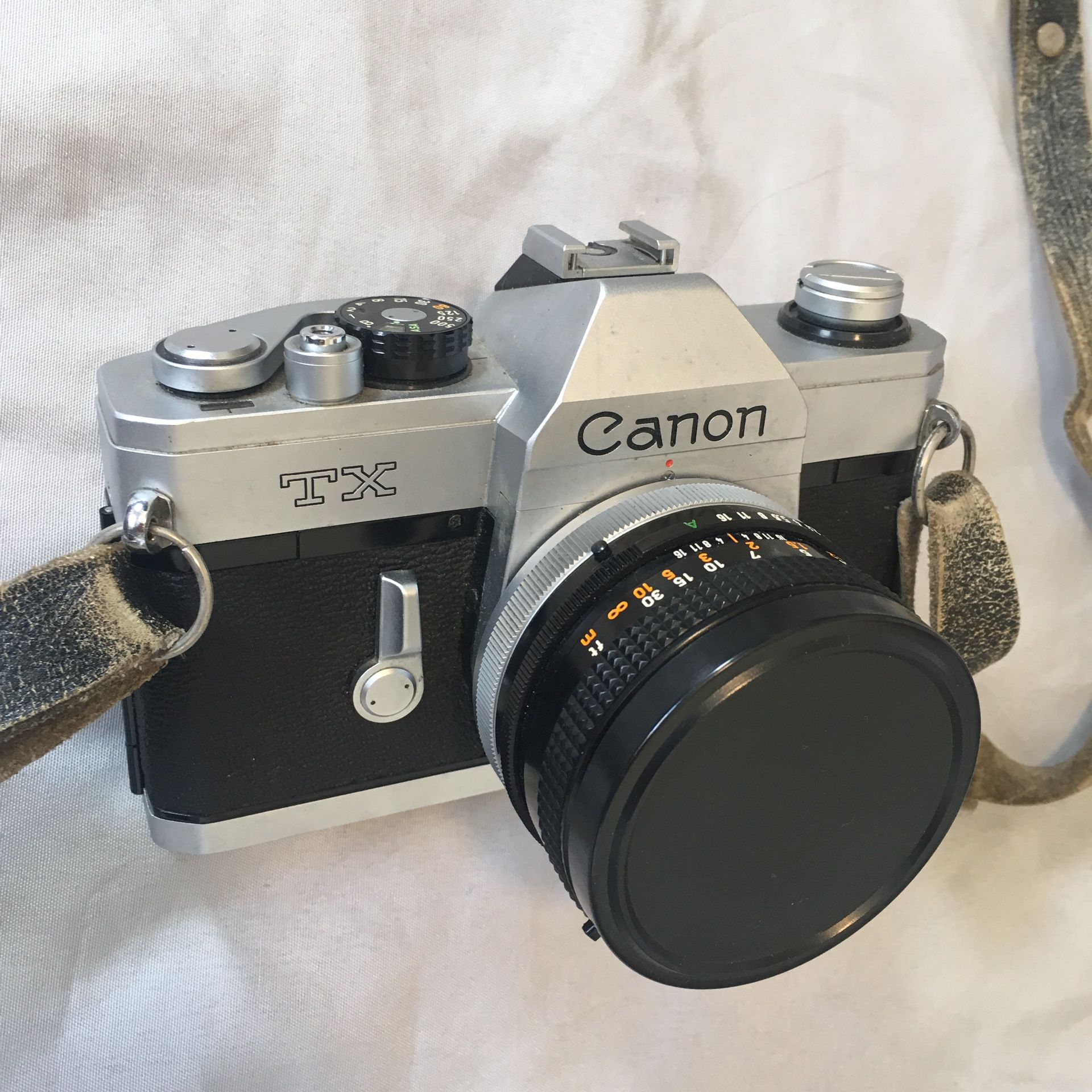 Canon TX 228387 Film Camera With Canon FD 50mm 1:1.8 S.C Lens (Read Description)