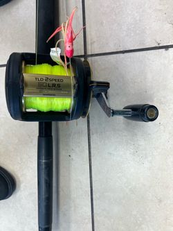 SHIMANO TLD 50 LRS 2 SPEED BIG GAME REEL Japan with penn rod