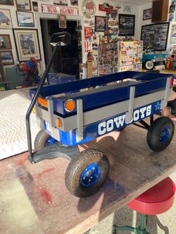 Cowboys Football themed wagon for kids and adults