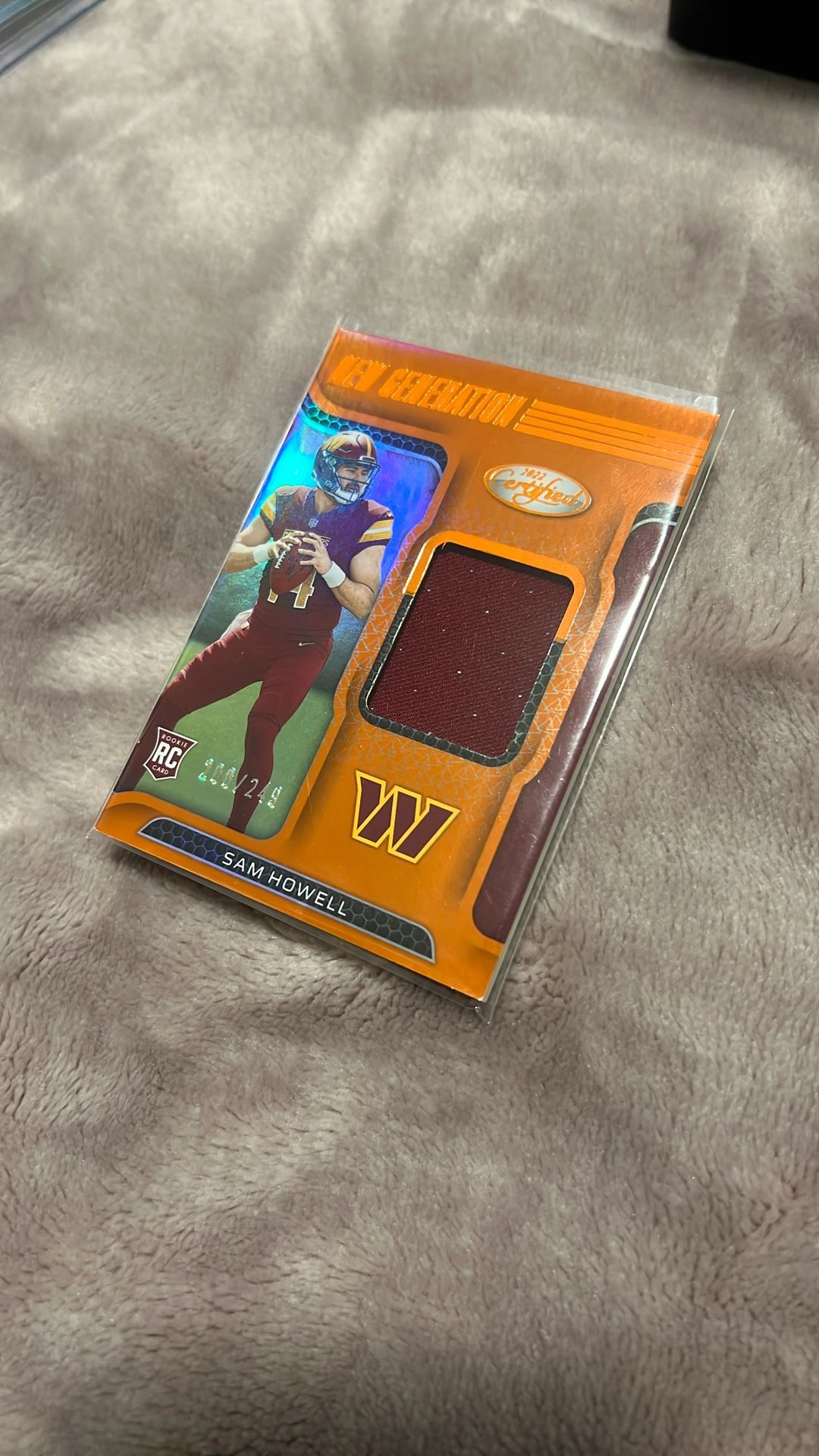 2022 Panini Sam Howell Rookie Patch /249