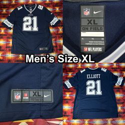 Dallas Cowboys Football Jersey Mens XL Blue NFL Nike Ezekiel Elliott 21 On Field