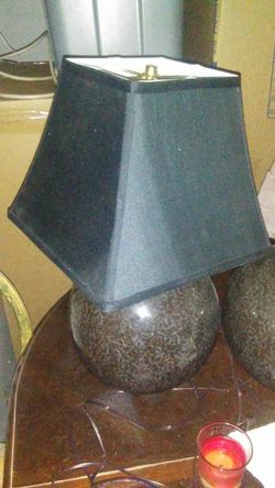 2 ANTIQUE MARBLE LAMPS