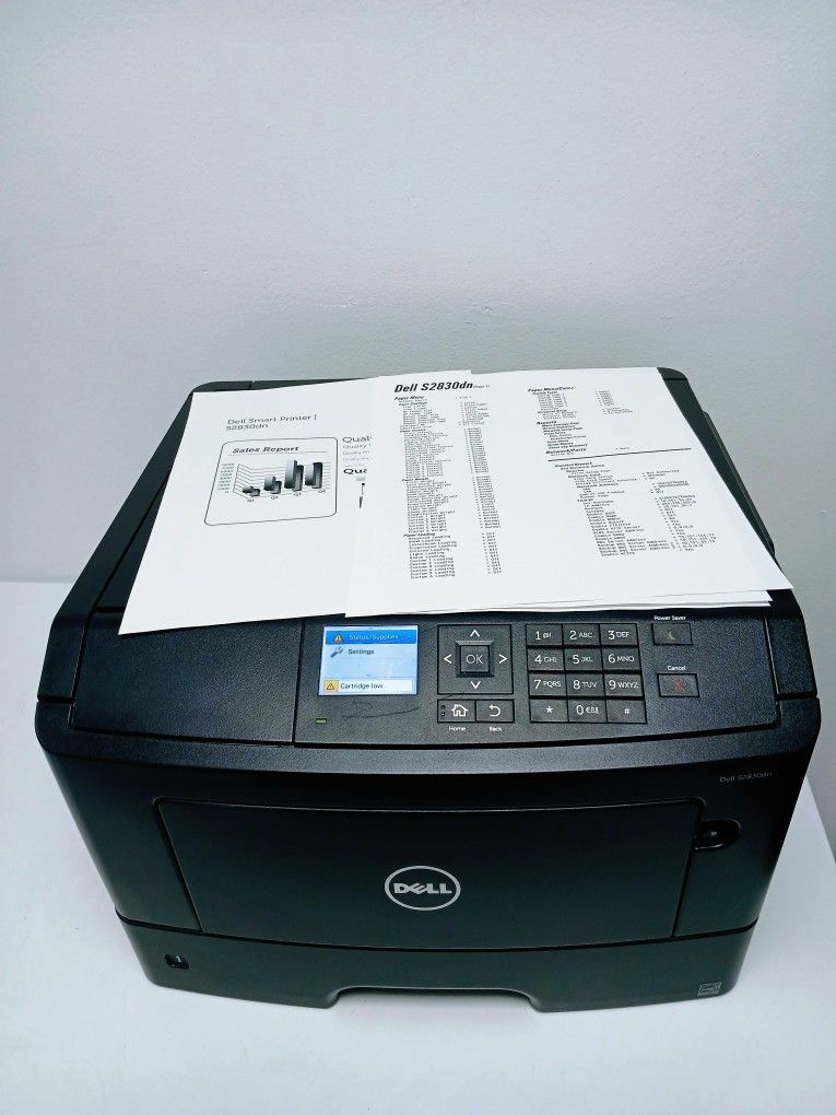 ✅️Laser Printer DELL S2830dn🔷️Prints Automatically Double-Sided🔷️Printing Speed Up To 40ppm🔷️USB 2.0🔷️Network🔷️Ethernet RJ-45🔷️🔷️