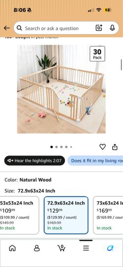Wooden playpen