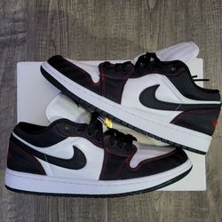 Wmns Air Jordan 1 Low SE Utility 'White Black Red'