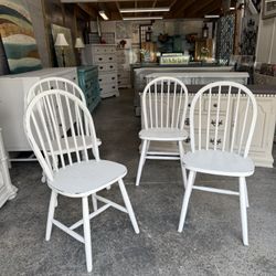 Kitchen / dining chair -white distressed-All for $140; dresser chest nightstand also avail