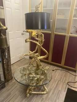 Art Deco Driftwood Floor Lamp