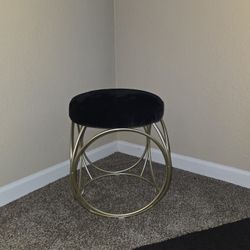Black Fur Stool