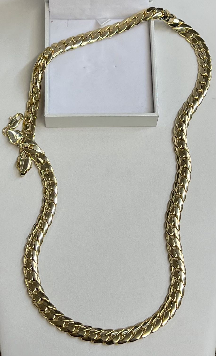 14k Premium Gold Plated Hypoallergenic Cuban Links Necklace 
