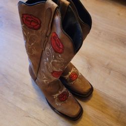 El General Women Western
Rodeo Boots Genuine Leather