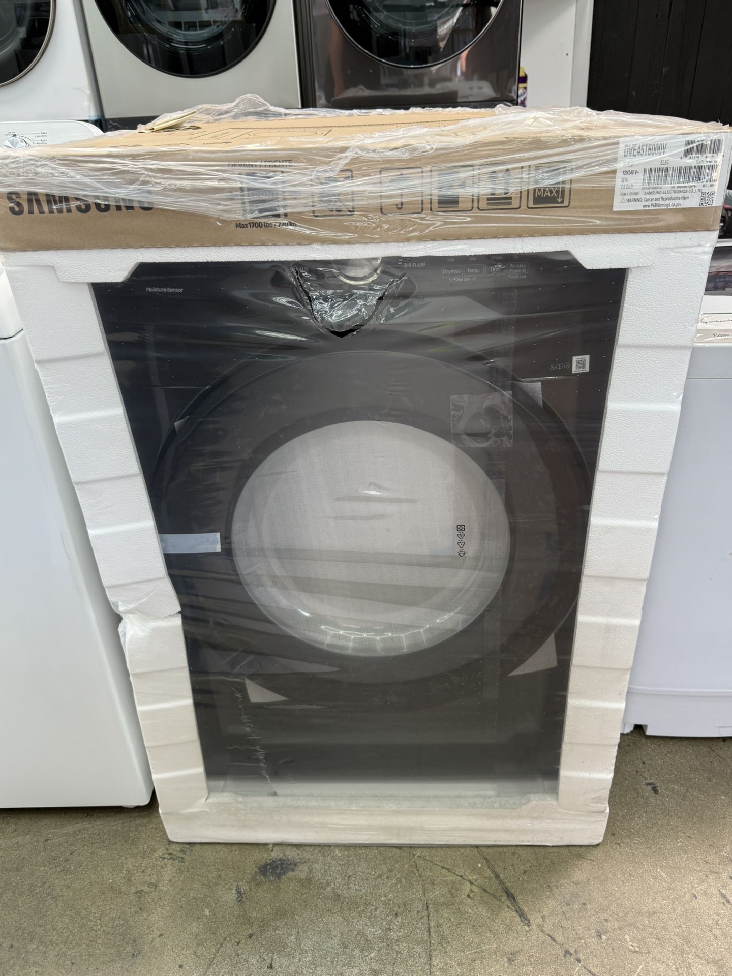 Samsung electric 220 volts dryer