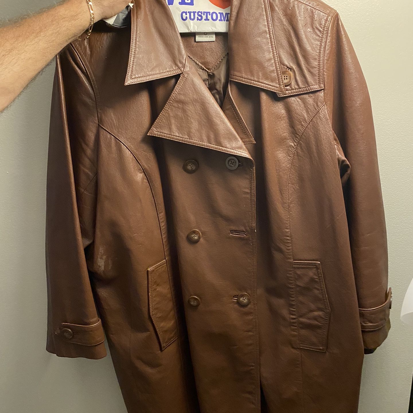 Louis Vuitton Customize Leather Coat (Dapper Dan) for Sale in Queens, NY -  OfferUp