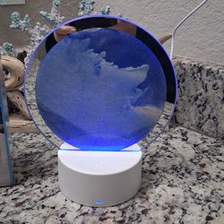 🔥NEW🔥 KPNUWN Moving Sand Art Liquid Motion, 3D Deep Sea Sandscape Color Quicksand Decor, Round Glass Moving Sand Art Picture Relaxing Desktop Home.