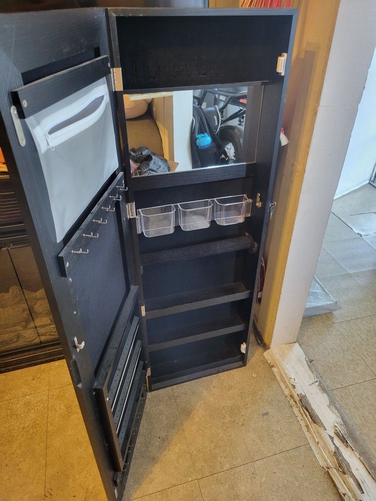 Hanging Mirror Storage Cabinet W/ Key Lock