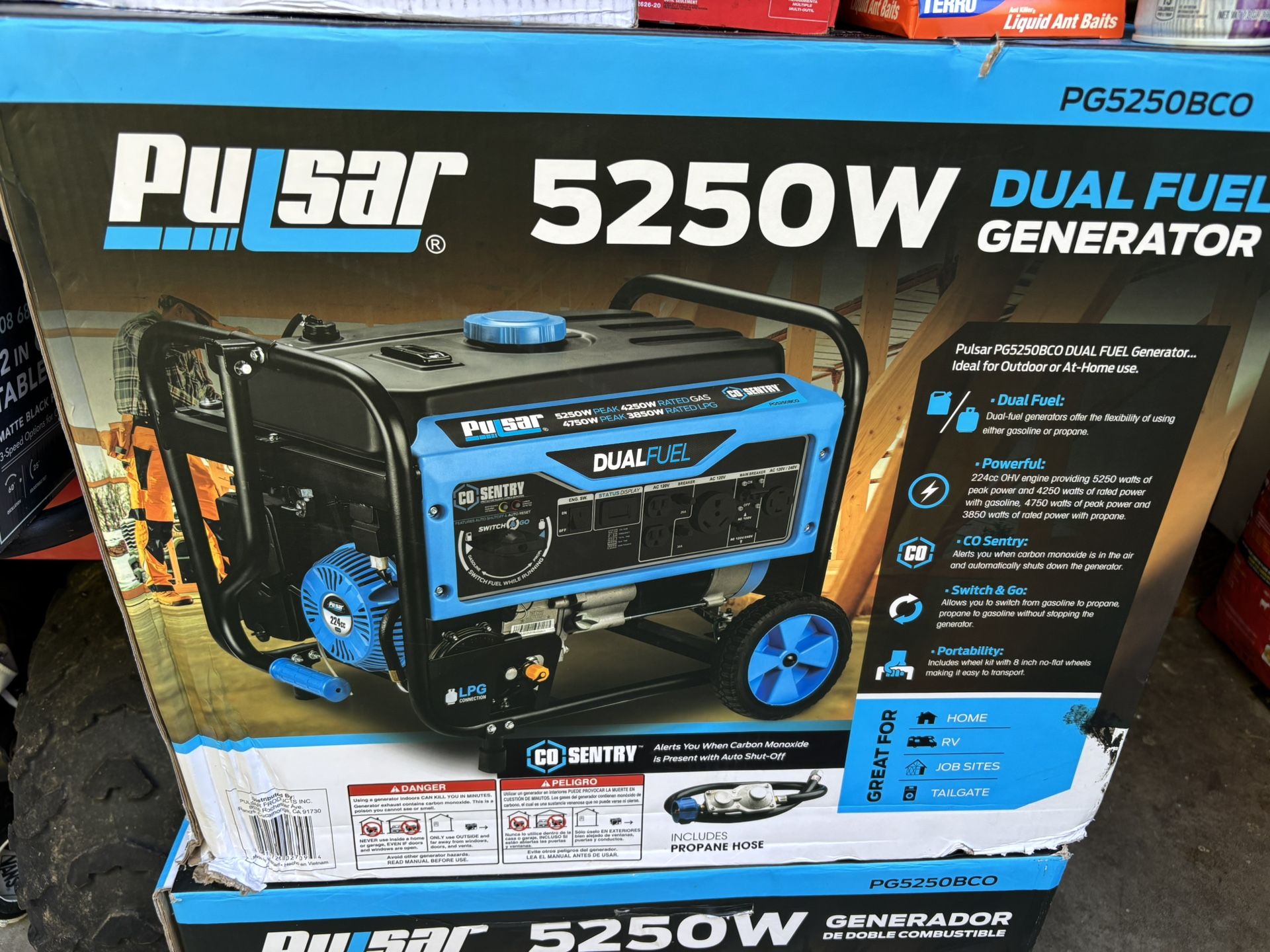 Pulsar 5250w Dual Fuel Generator. Brand New