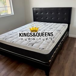 New Queen Bed Frame With Mattress