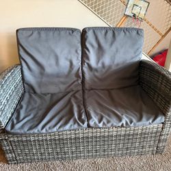 Patio Wicker Sofa Set