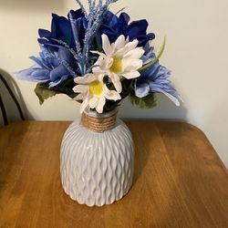 Small Light Blue Ceramic Vase