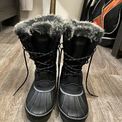 Khombu Women's North Star Thermolite Weather-Rated Winter Snow Boots Womens Sz 8
