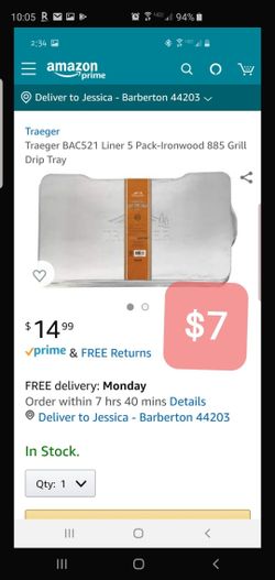 Traeger BAC521 Liner 5 Pack-Ironwood 885 Grill Drip Tra