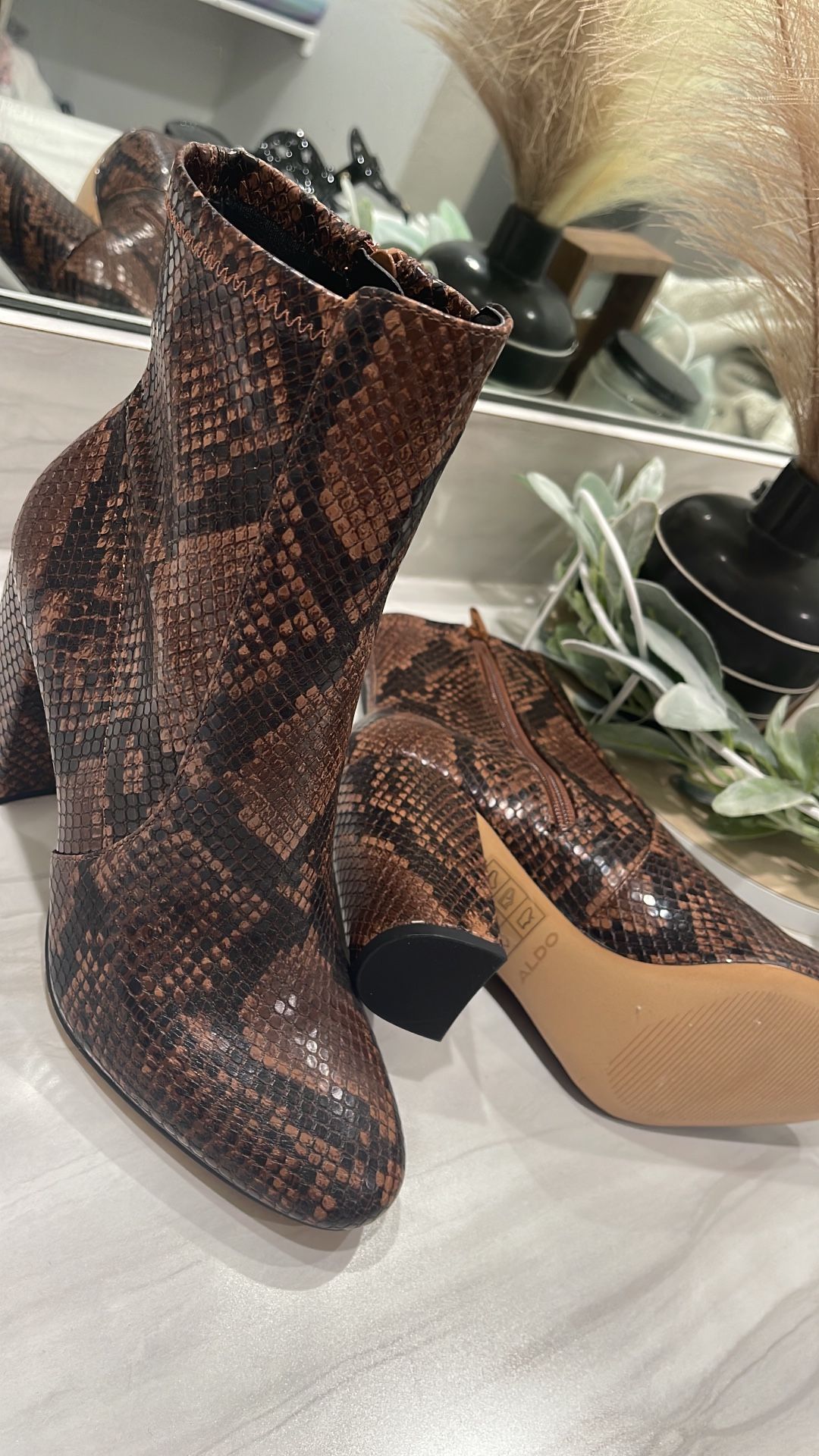 Aldo Snake Print Boots 