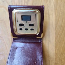 Howard Miller A96459  Travel Quartz Digital Alarm Clock Wallet 

