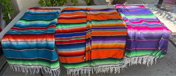 Large colorful Mexican serape table clothes or blanket 10.00 each