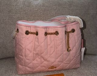 Coach Evelyn denim pink