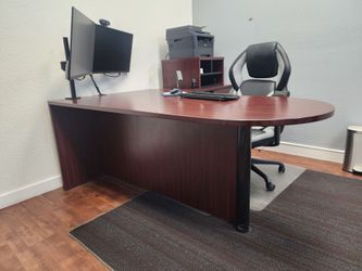 Office desk with computer stand
